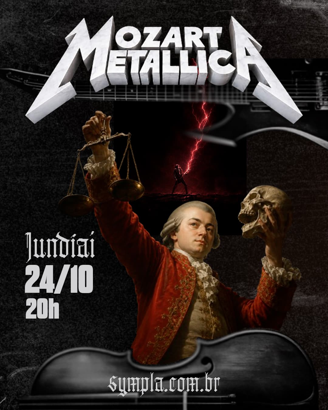 Mozart Metallica — 24 de outubro de 2026, 20h, Teatro Polytheama, Jundiaí, SP